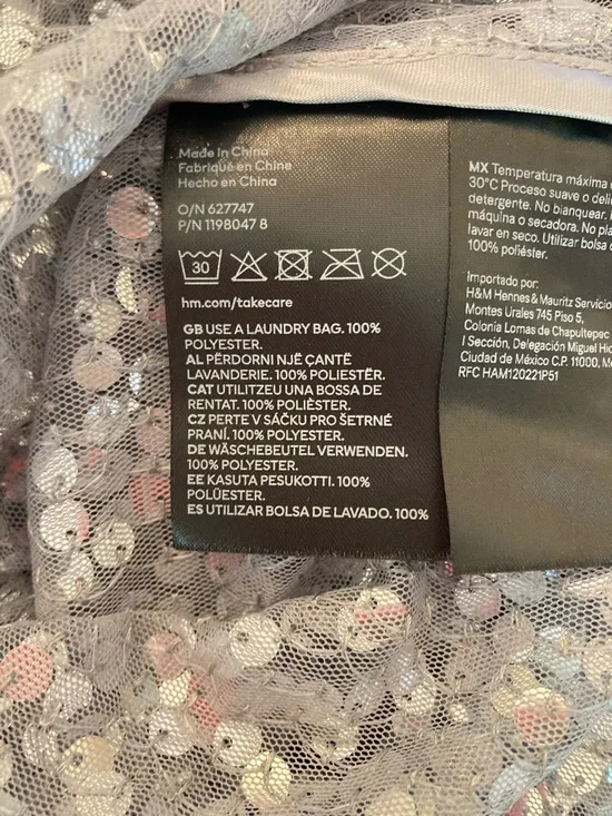 H&M Silver Sequin Cami Slip Midi Dress NWT - Picture 6 of 8